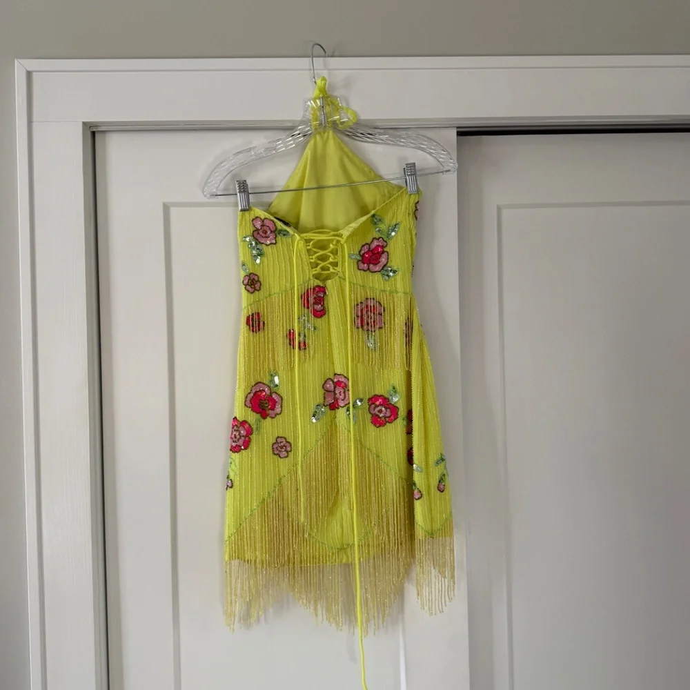 ASOS Design Floral Embellishment Halter Dress - Picture 2 of 5